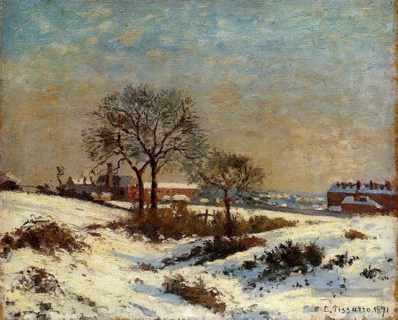paysage sous la neige upper norwood 1871 Camille Pissarro Peintures à l'huile